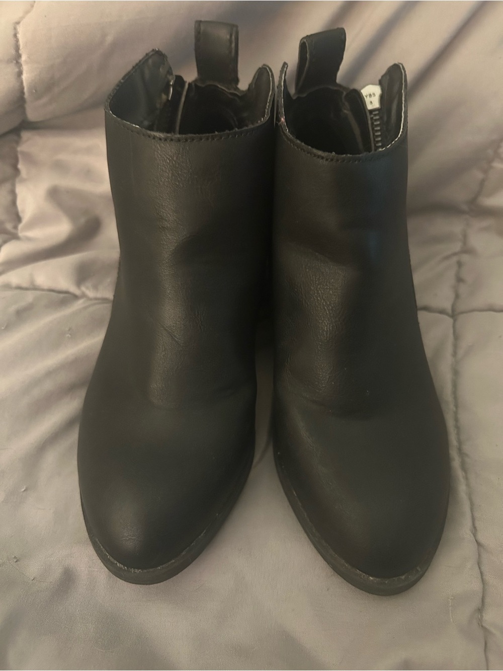 Stevies Black Kids Ankle Booties with Pull Tabs
